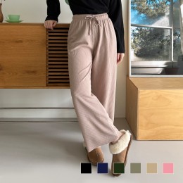 비네치 잔골지 주름 통바지 SD-221089