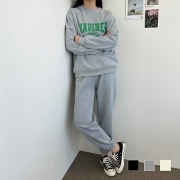 마린스 여자 기모 맨투맨 조거 세트 SD-221163