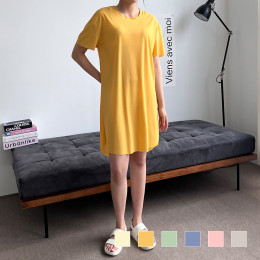 옆트임 골지 반팔 쿨원피스 SD-230501