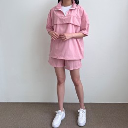세션 아노락 여자 반팔 반바지 세트 SD-230524W