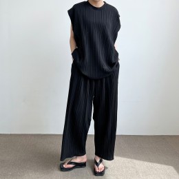 폴드 맞주름 나시 바지 세트 SD-230525