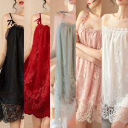 리본 레이스 원피스 슬립 란제리 세트 SD-230815