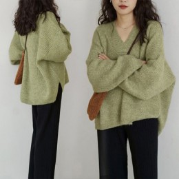 딧타 여리여리 브이넥 솔리드 니트 SD-230818