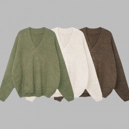 딧타 여리여리 브이넥 솔리드 니트 SD-230818