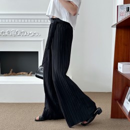 무지 플리츠 프릴 와이드 팬츠 SD-240509