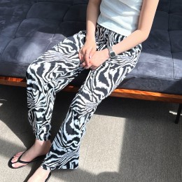 지브라 밴딩 여름 쿨 통바지 SD-240554