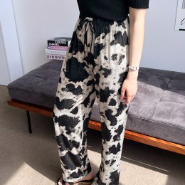 브라운블랙 밴딩 여름 쿨 통바지 SD-240555