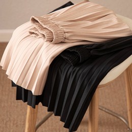 플옴 A라인 주름 플리츠 롱 스커트 SD-240556