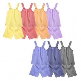 샤르망 지지미 프릴끈 상하의 잠옷세트 SD-240603