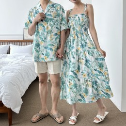 하와이안 남녀 커플 비치웨어 썸머룩 SD-240613