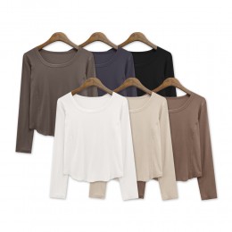 가렌 라인절개 스퀘어넥 긴팔티 SD-240924