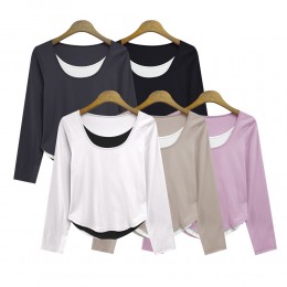 모링 레이어드 배색 스퀘어넥 긴팔티 SD-240926