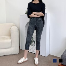 뉴키아 돌청 데님 7부 레깅스 SD-2470A