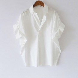 타피아 여성 노버튼 반소매 블라우스 SH-500281