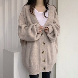 알레호 니트 골지 버튼 가디건 SH-500321