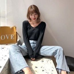 라비오 소프트 브이넥 긴팔 티셔츠 SH-500324