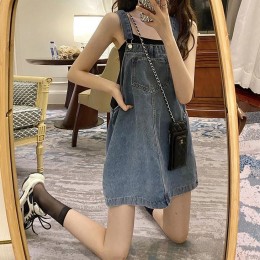 여자 멜빵 데님 스커트 SH-500378