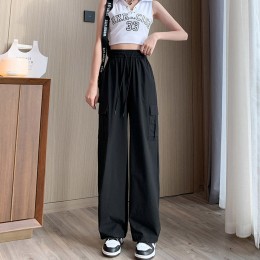 여자 쿨 카고 포켓 일자 밴딩팬츠 SH-500391