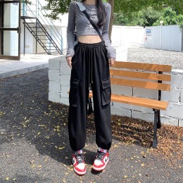 비쿠스 여자 카고 밴딩 스트링 조거 팬츠 SH-500394