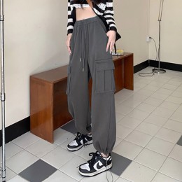 비쿠스 여자 카고 밴딩 스트링 조거 팬츠 SH-500394