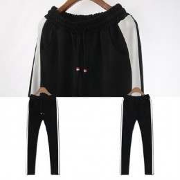 옆 흰굵은줄 밴딩 세미 트레이닝팬츠 SH-6831