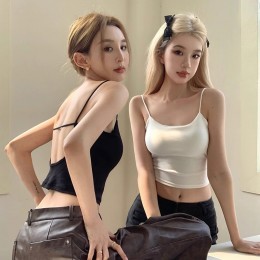 끈나시 백리스 크롭탑 2color