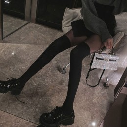 페이크 투톤 니삭스 스타킹