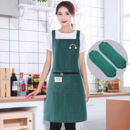 레인보우 스트라이프 앞치마 팔토시 세트
