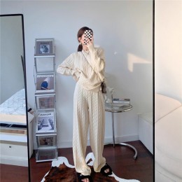 데일리 케이블 니트 투피스 3color