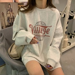 오버핏 빌리지 스웻 루즈핏 맨투맨 티셔츠 3color