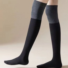 데일리 배색 투톤 니삭스 2color