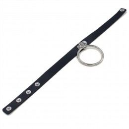 포인트링  레더 초커 목걸이