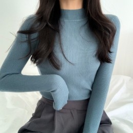 골지 하프넥 니트 탑 11color