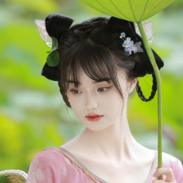 플라워 헤어클립 앞머리 미니 머리핀