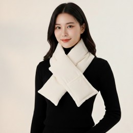 다운 패딩 블록 머플러 6color