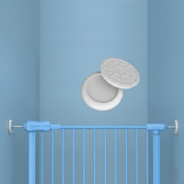 안전문 무타공 봉 고정 벽보호 중문 실리콘 패드 2type