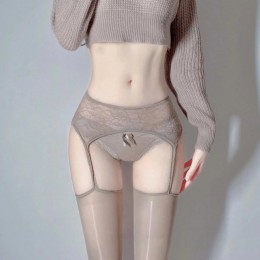 글로우 일체형 시스루 가터 스타킹 5color
