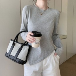 언발란스 컷팅 슬림핏 티셔츠 SNY-0053