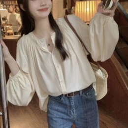 베이직 오버핏 찰랑 블라우스 SNY-0055