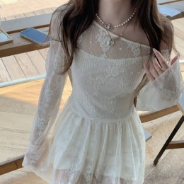 로맨틱 가든 코튼 레이스 원피스 세트 SNY-0072