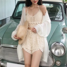 시스루 플라워 레이스 팬츠 세트 SNY-0076