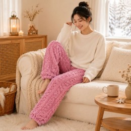 여성 겨울 극세사 수면바지 파자마바지