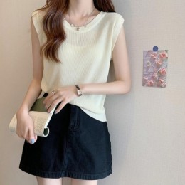 모던 실루엣 골지 라운드 나시 FSF-J 0011