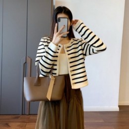 라운드 스트라이프 니트 가디건 FSF-D 0005