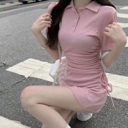 로우웨이스트 셔링 카라 원피스 FSF-D 0013