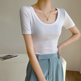 여리핏 스퀘어넥 셔링 반팔티 (다컬러) FSF-D 0038