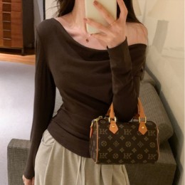 드레이프 브이넥 슬림 티셔츠 FSF-D 0042