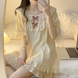 프릴 리본 버터 파자마 FSF-D 0085