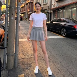 허리밴딩 셔링 플레어 미니 스커트 FSF-G 0005