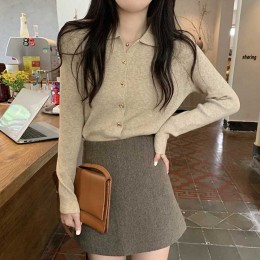 긴팔 니트 가디건 NM-0279